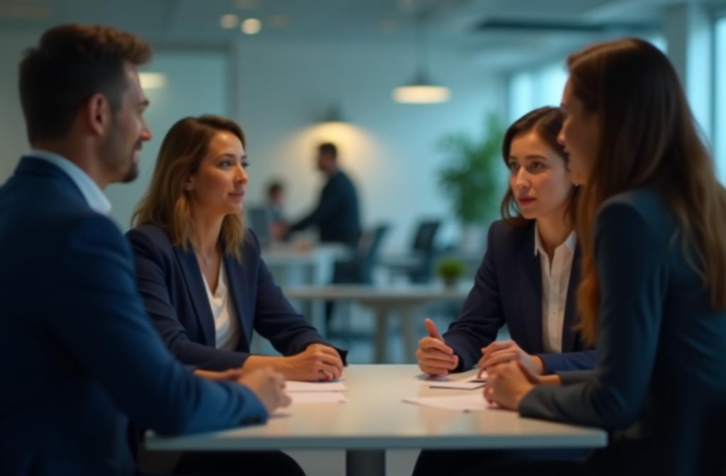 Professional conducting an interview